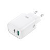 XO ładowarka sieciowa CE29 PD 20W 1x USB-C 1x USB biała + kabel USB-C - USB-C /kod1302/