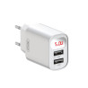 XO ładowarka sieciowa L95 2x USB 2,4A biała z wyświetlaczem /kod617/