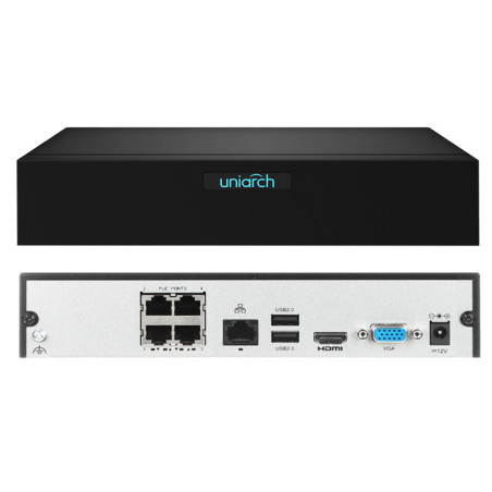 NVR-104S3-P4 - Rejestrator IP 4-kanałowy, PoE, do 6Mpx 4K, H.265, 1x HDD /kod1226/
