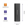 QOLTEC OBUDOWA DO DYSKÓW KIESZEŃ M.2 SATA SSD | NGFF | USB TYP C /kod1270/