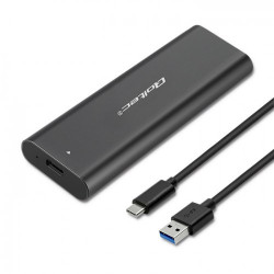 QOLTEC OBUDOWA DO DYSKÓW KIESZEŃ M.2 SATA SSD | NGFF | USB TYP C /kod1270/
