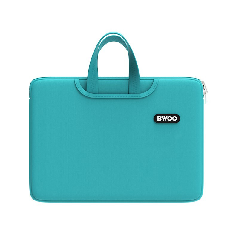 BWOO neoprenowa torba na laptopa z uchwytem 15" zielona/różowa /kod1297/