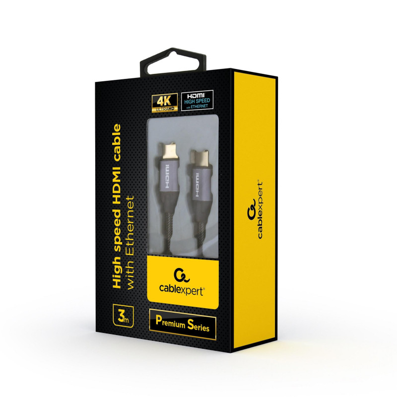 Kabel HDMI-HDMI M/M High Speed v2.0 4K UHD Ethernet seria "Premium" Gembird (3m)/kod1198/