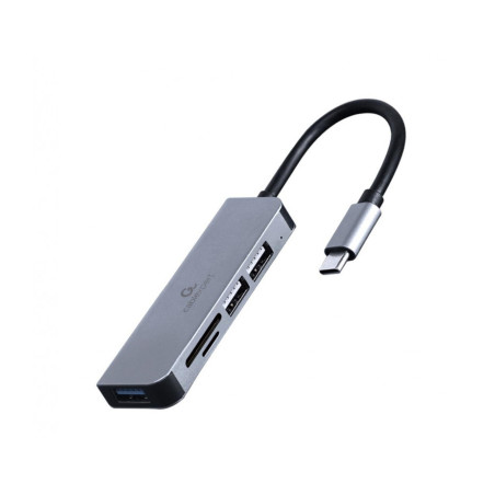 Gembird Hub USB-C 3-Portowy z czytnikiem kart /982/