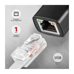 Karta sieciowa Axagon ADE-AR USB3.2 Gen 1 Type-A / Gigabit Ethernet 10/100/1000 /kod1071/