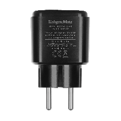 Gniazdo WiFi Kruger&Matz Connect P4 Czarne Tuya /kod1236/