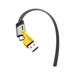 XO kabel NB283 4w1 USB-C - Lightning + USB - USB-C 60W 1,0m szary /kod1331/