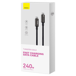 Baseus kabel Tungsten PD USB-C - USB-C 1,0m czarny 240W /kod1327/
