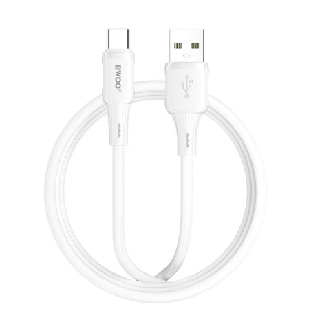 BWOO kabel 3A silikonowy X329C USB - USB-C 3A 1m biały /kod 1338/