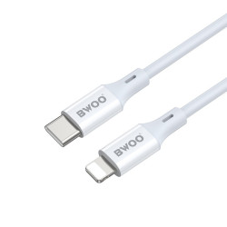 BWOO kabel USB-C - Lightning 2m 27W ABS + TPE biały /kod 1332/