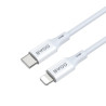 BWOO kabel USB-C - Lightning 2m 27W ABS + TPE biały /kod 1332/