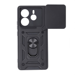 Nakładka Defender Slide do Xiaomi Redmi Note 14 5G (Global) czarna + szkło hartowane 2,5D Premium/kod1334/1333/